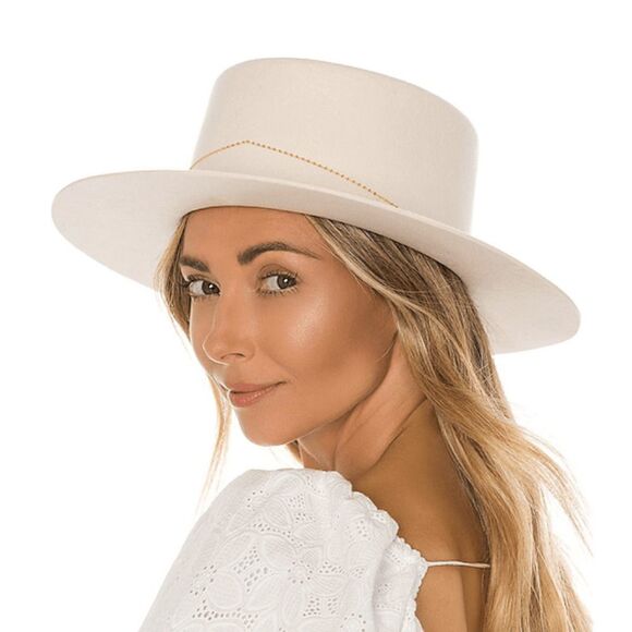 Van Palma Athena Hat in Off White SZ 57 - Picture 1 of 6
